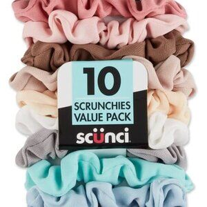 Value Pack No Damage Scrunchies - 10 Colorful Hair Accessories for All Styles